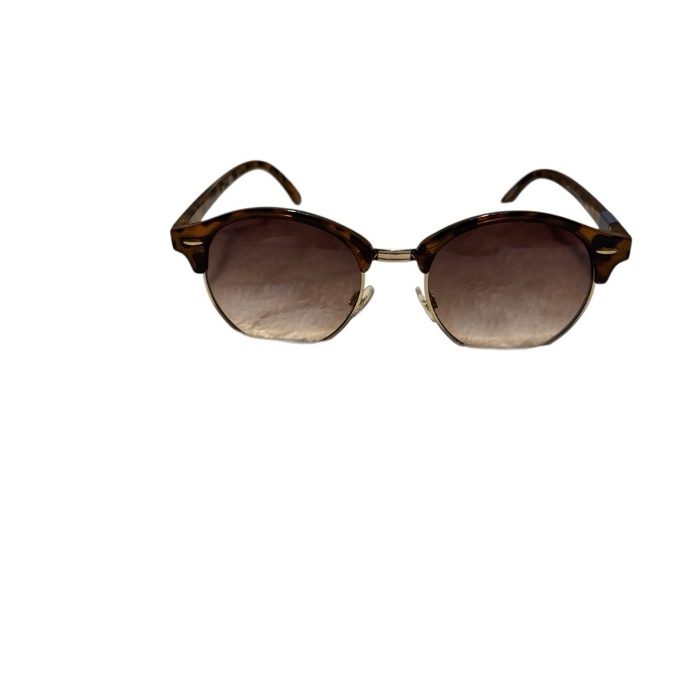 NEW Sunglasses Brown Tortoise Shell Gold-tone Rims Reflective Polarized Lenses